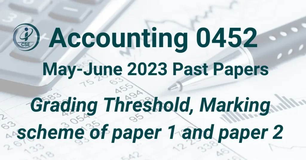 Accounting 0452 May-June 2023 ICE