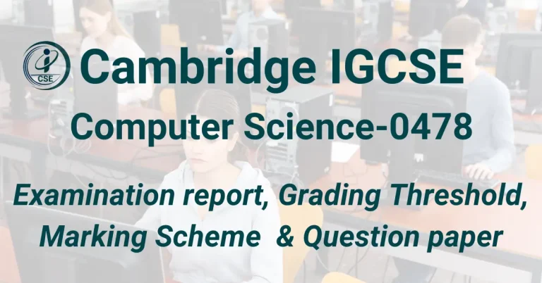 Cambridge IGCSE Computer Science-0478 Past papers