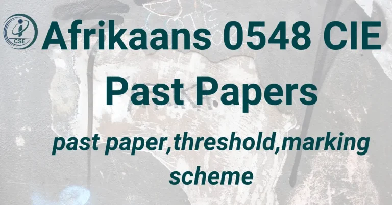 Is IGCSE Afrikaans 0548 CIE Past Papers helpful?