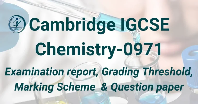 Cambridge IGCSE Chemistry-0971 (9-1) Past papers