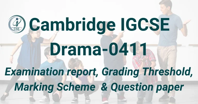 Cambridge IGCSE Drama-0411 Past papers