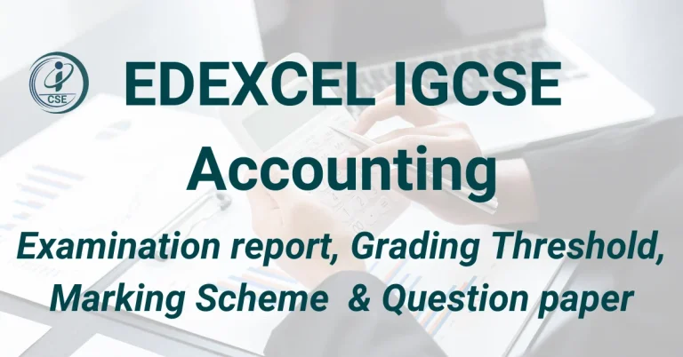 EDEXCEL IGCSE Accounting Past papers PDF Download