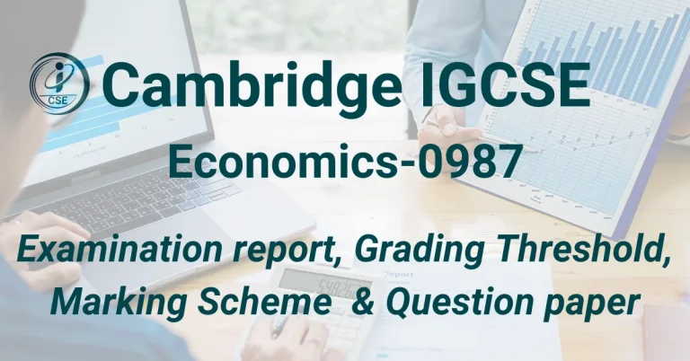 Cambridge IGCSE Economics-0987 Past papers