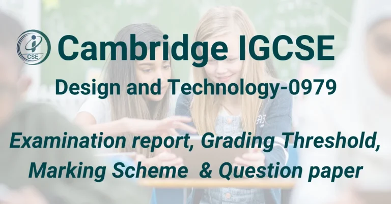 Cambridge IGCSE Design and Technology-0979 Past papers