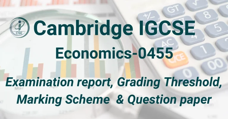 Cambridge IGCSE Economics-0455 Past papers